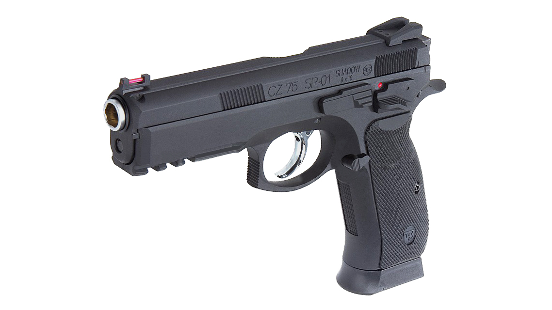 А_Пистолет пневм. KJW CZ75 SP-01 (SP-01.GAS) SHADOW GBB, черный, металл