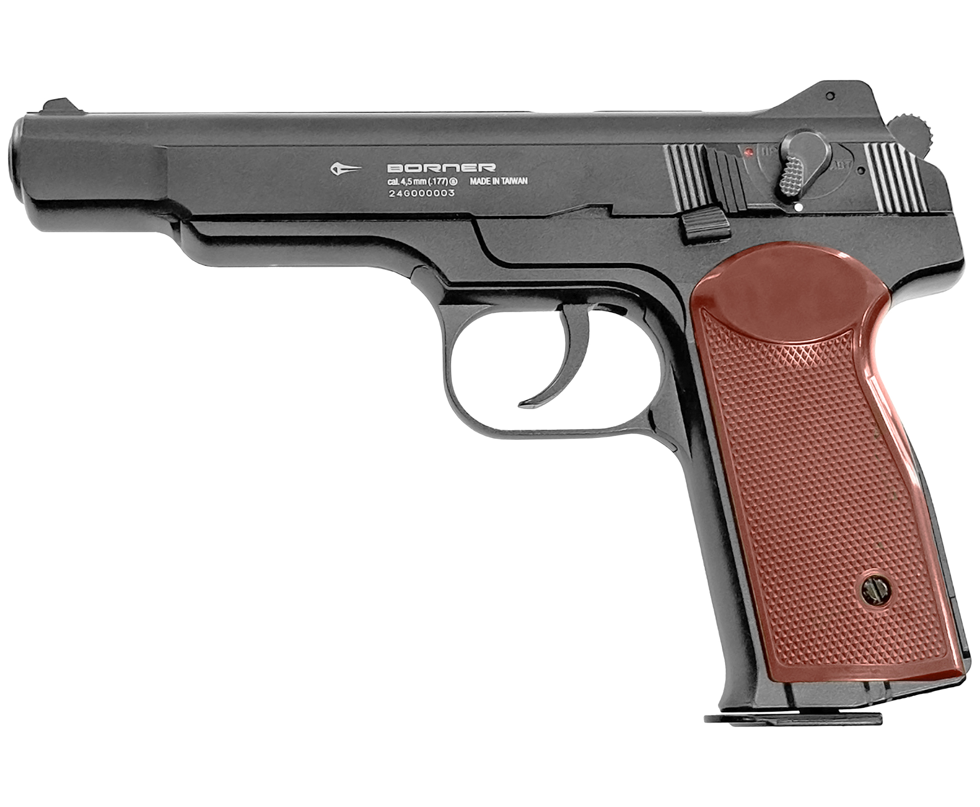 Пистолет пневм. Borner APS-M Black, кал. 4,5 мм (металл)/BBs