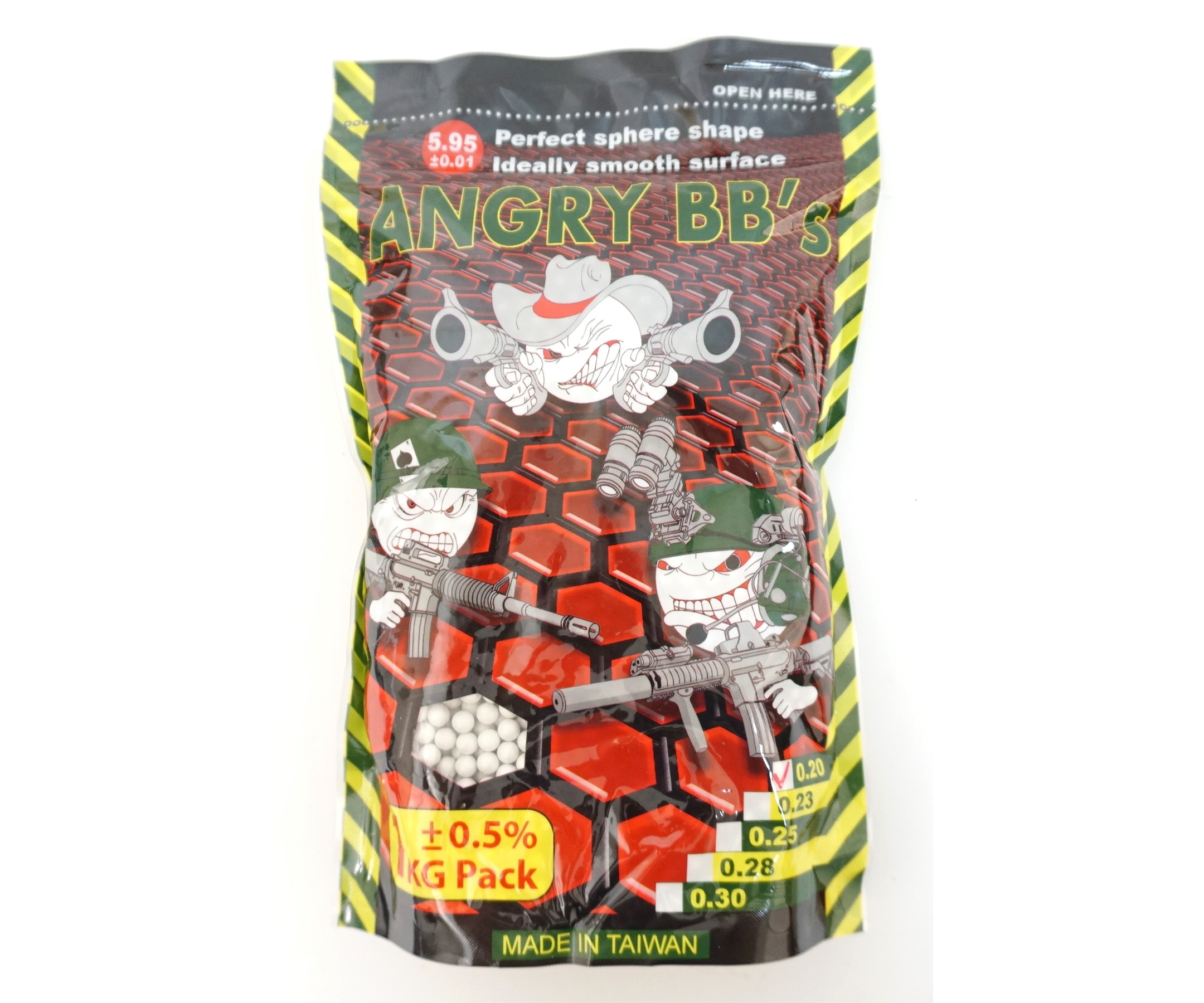 Шарики ANGRY BBs 0,20 (белые, 1кг. пакет)