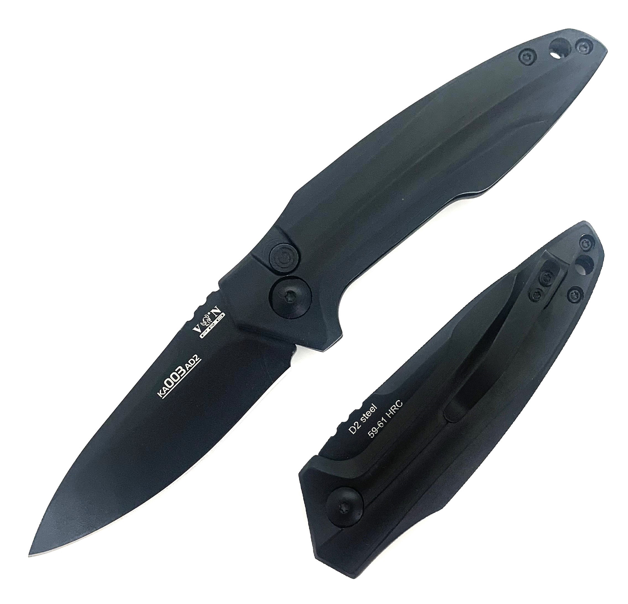 Нож скл. VN Pro Stinger, кл. черный D2 рук. сталь, черный