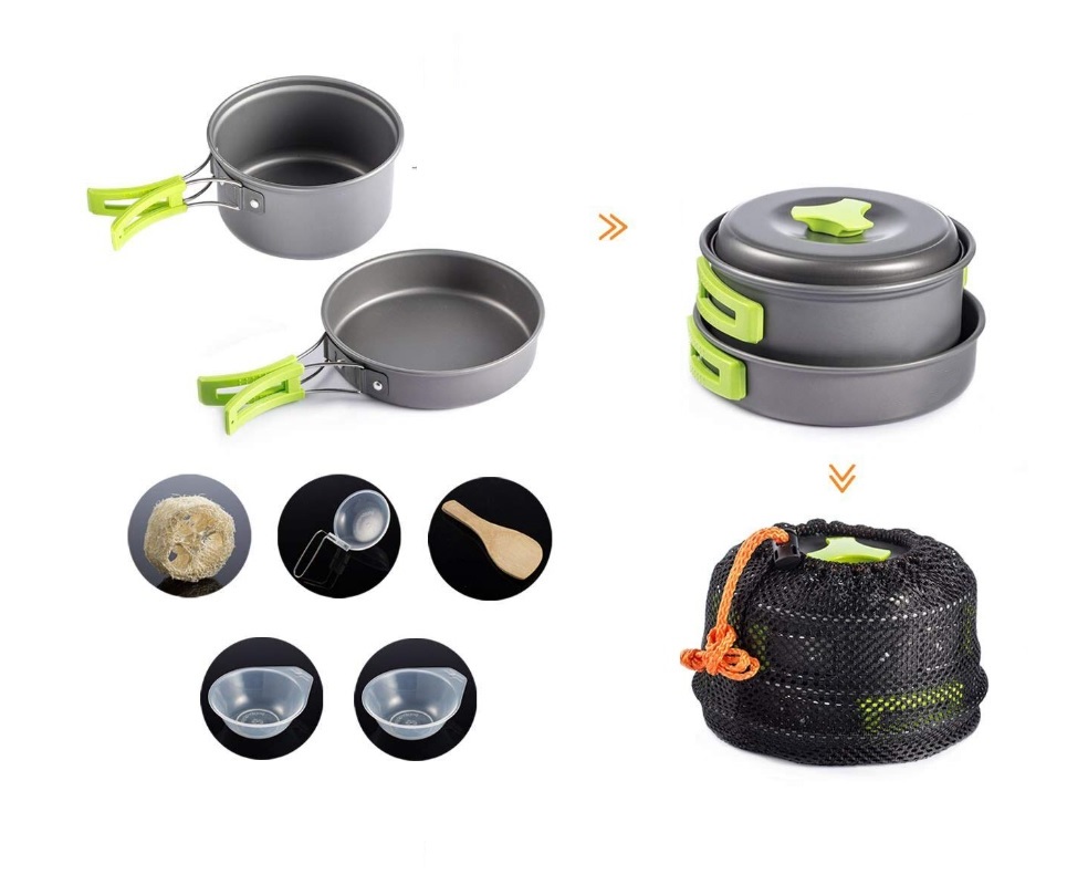 Набор посуды походный Cooking set 7 предметов