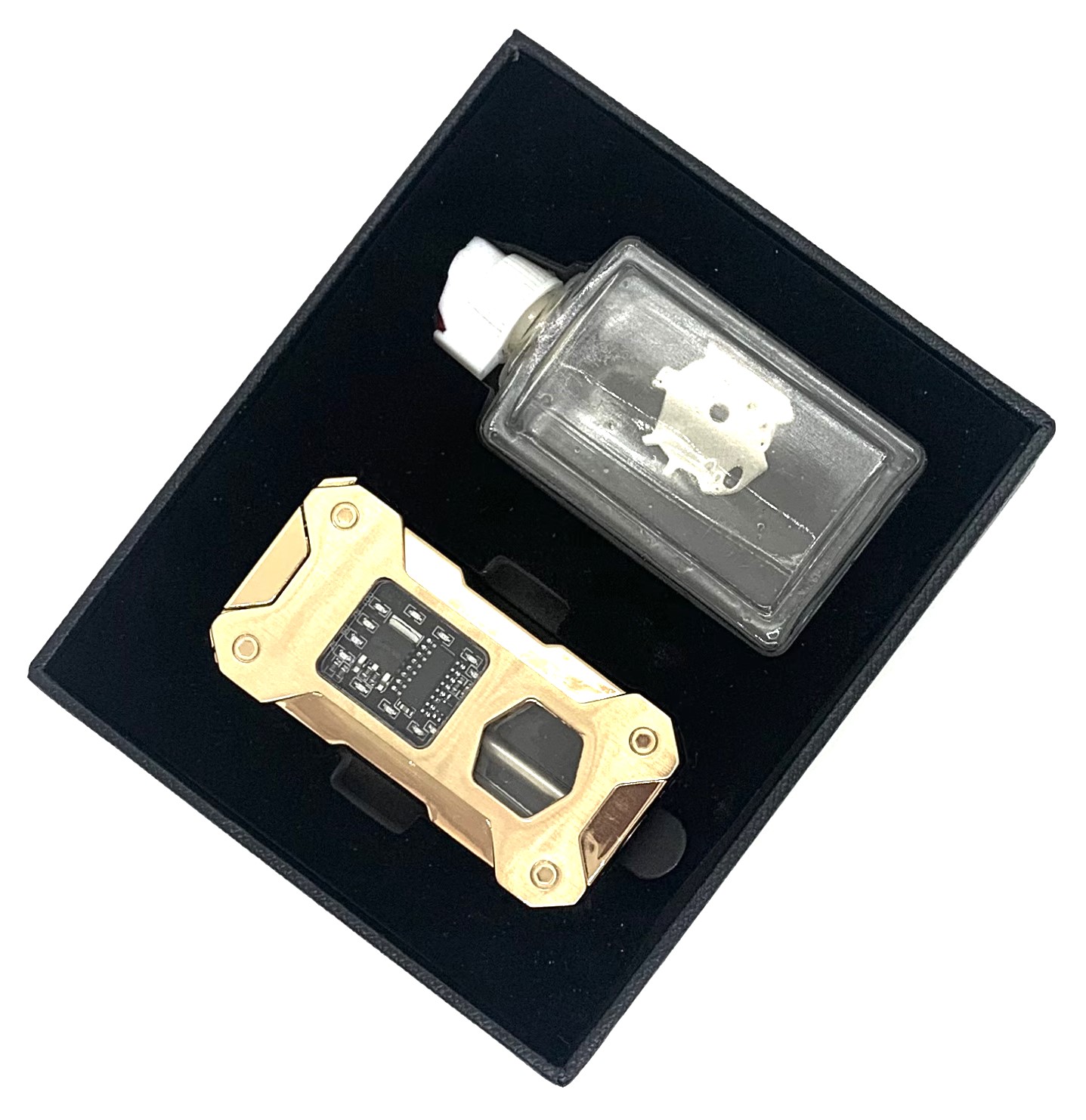 Набор подарочный (зажигалка USB бензиновая, бензин 25 мл, USB кабель) работа от движения