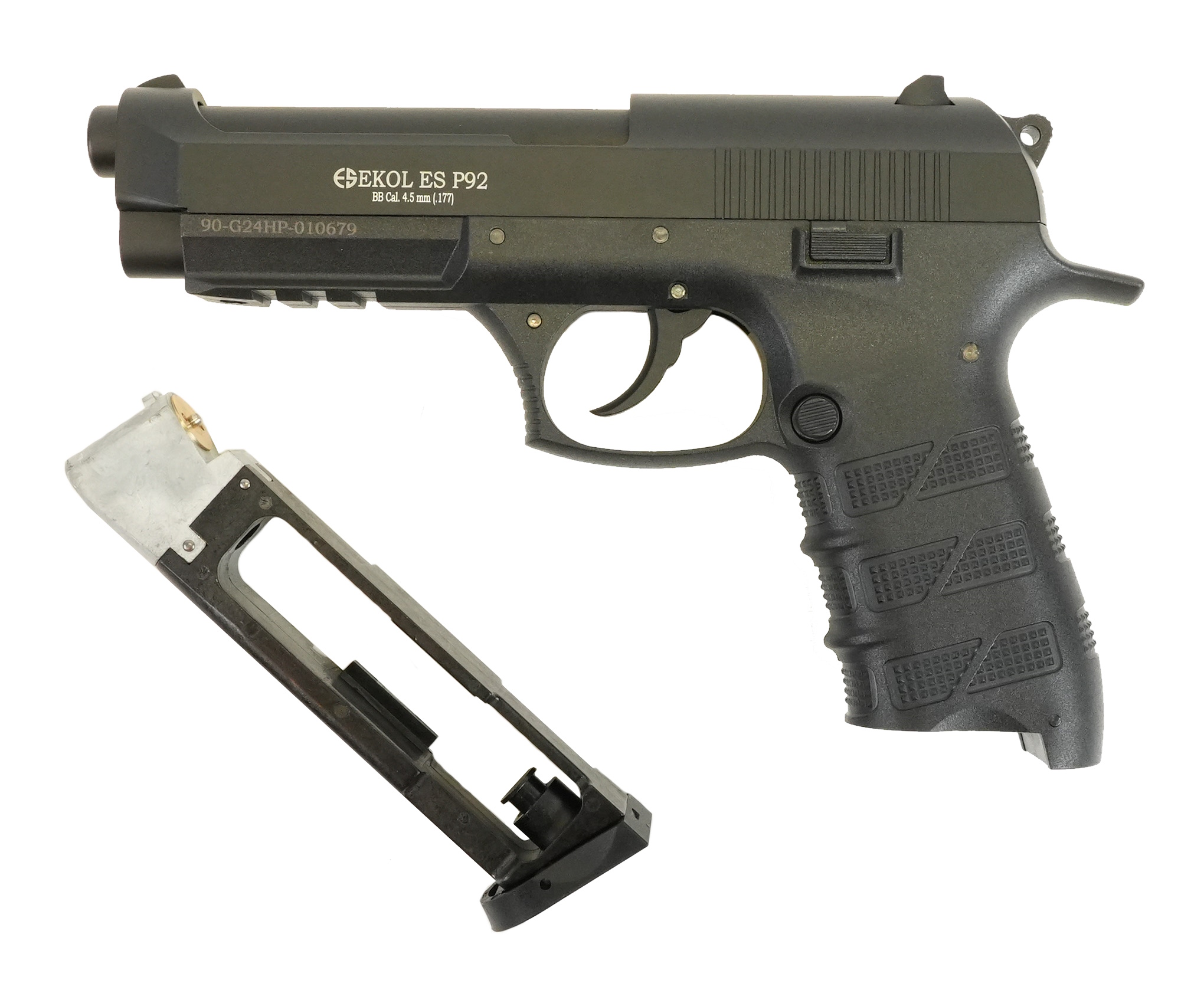 Пневм. пистолет Ekol ES P92 Black, металл кал. 4,5 мм, 3 Дж