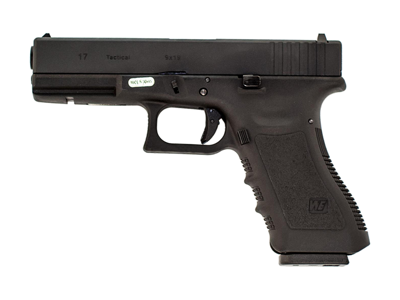 Пистолет пневм. WE GLOCK-17 (WE-G001A-BK) gen3, GreenGas, металл слайд