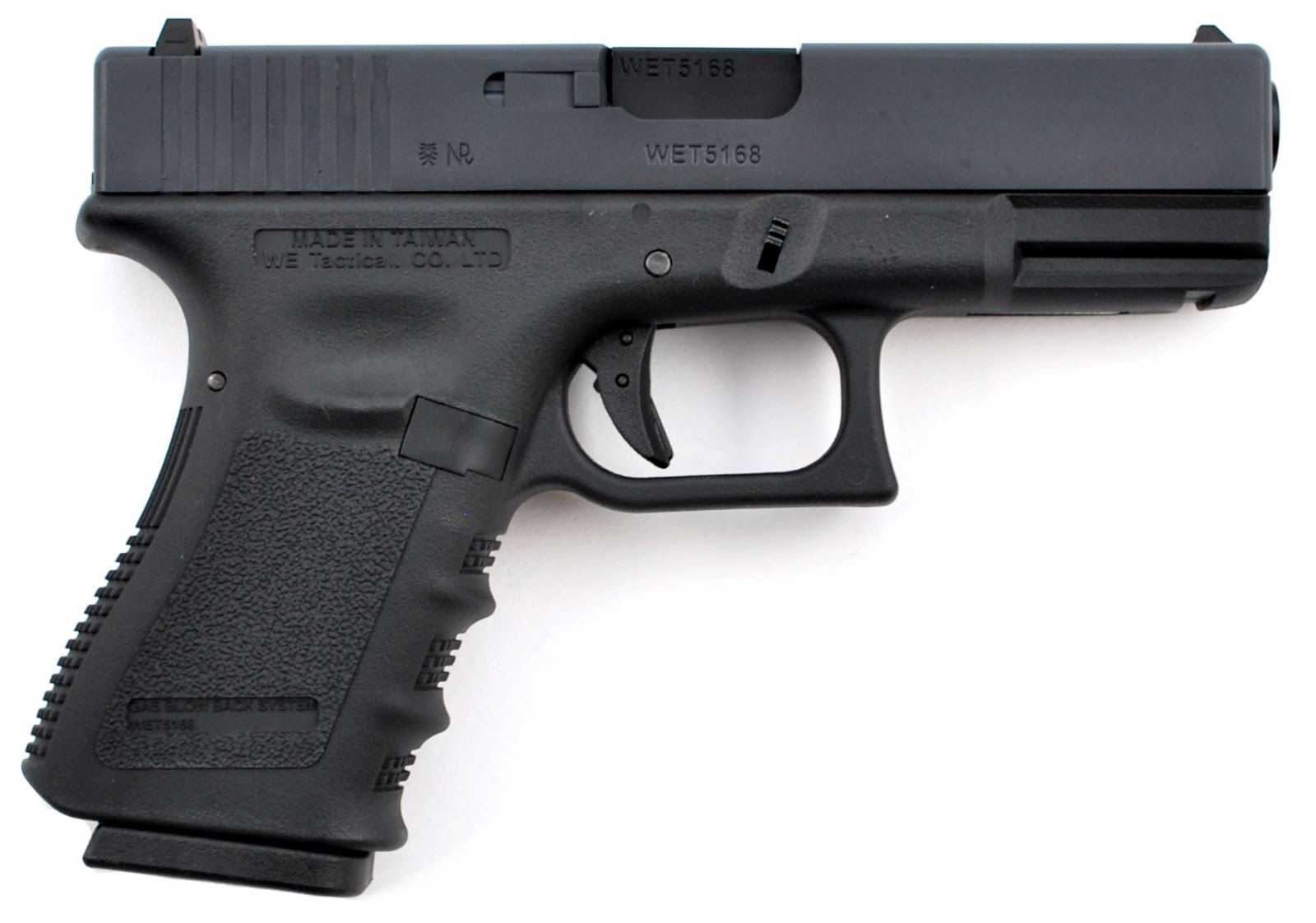 Пистолет пневм. WE GLOCK-19 (WE-G003A-BK/GP619A) gen3, GreenGas