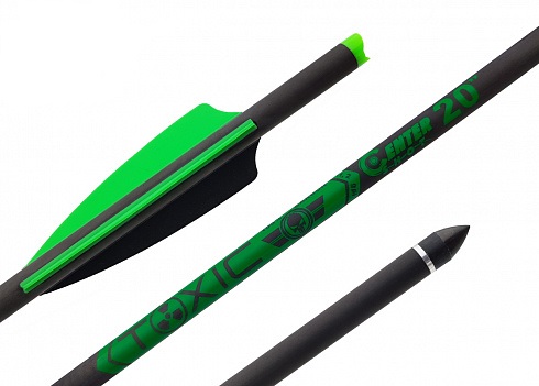 Стрела арбалетная карбон Centershot Toxic 20" Half Moon Nock