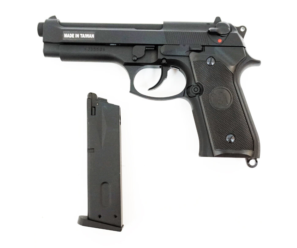 Пистолет пневм. KJW (M9.GAS) GBB, GAS, черный, металл
