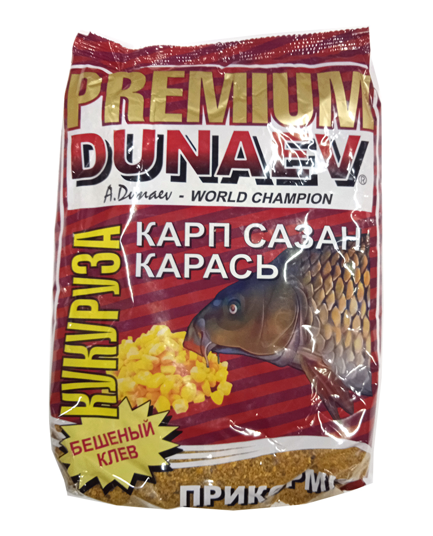 Прикормка "DUNAEV-PREMIUM" 1кг Кукуруза (Карп+Сазан+Карась)