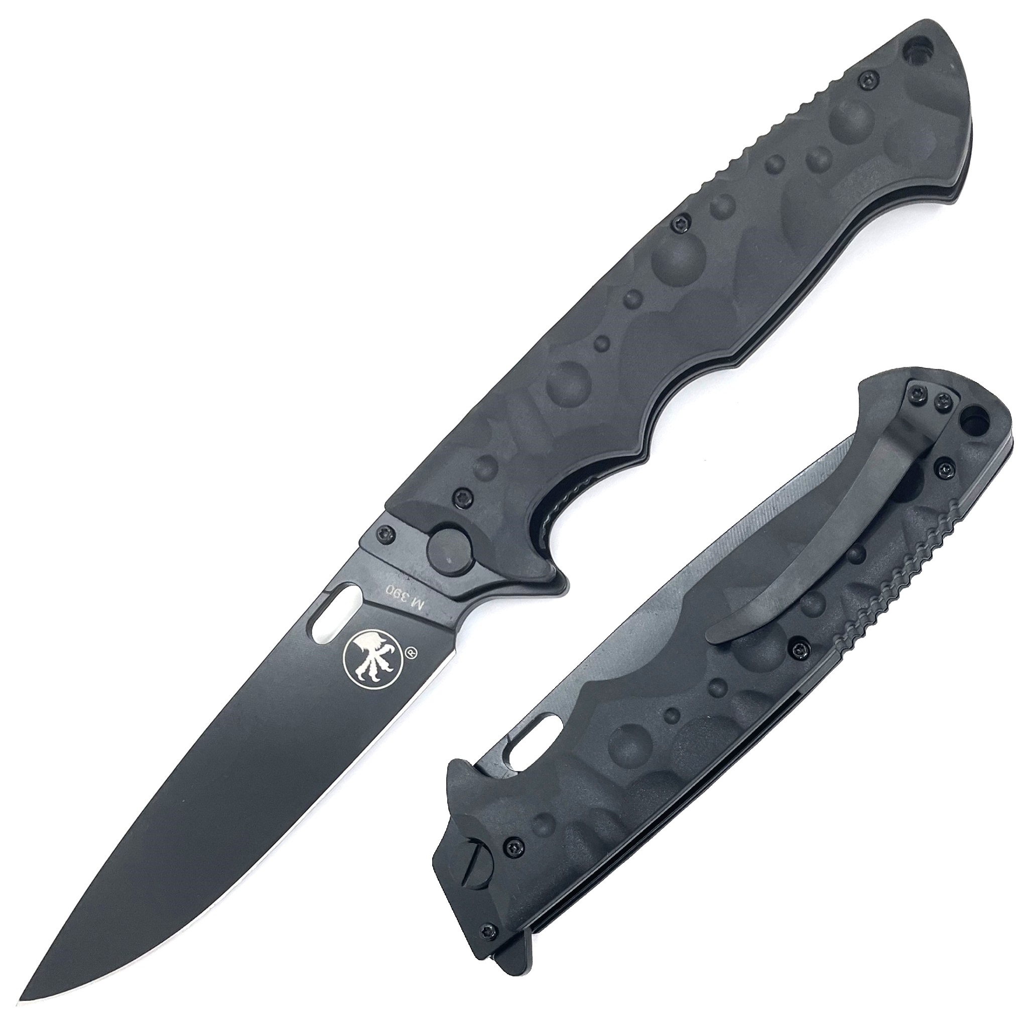 Нож скл. PB Microtec 204BK реплика, кл. черный 420 рук. полимер, черный