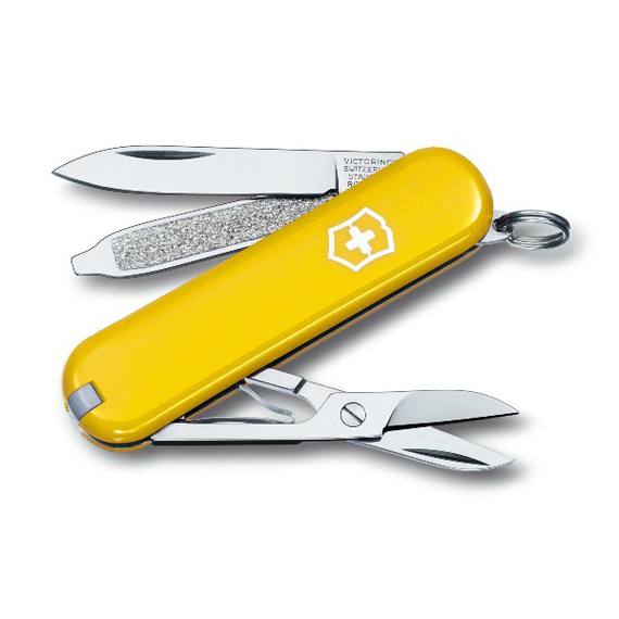 Нож-брелок Victorinox Classic, 58 мм / желтый (Ф7)