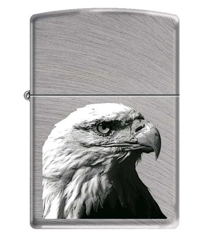 Зажигалка ZIPPO Орёл, с покрытием Chrome Arch, латунь/сталь, серебристая, матовая, 38x13x57 мм