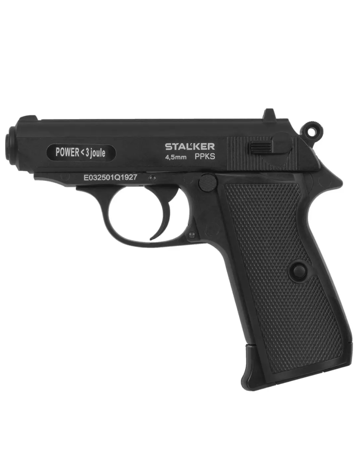 Пневм. пистолет Stalker PPKS (Walther PPK/S) Blowback металл кал. 4,5 мм, 12г CO2, 90 м/с