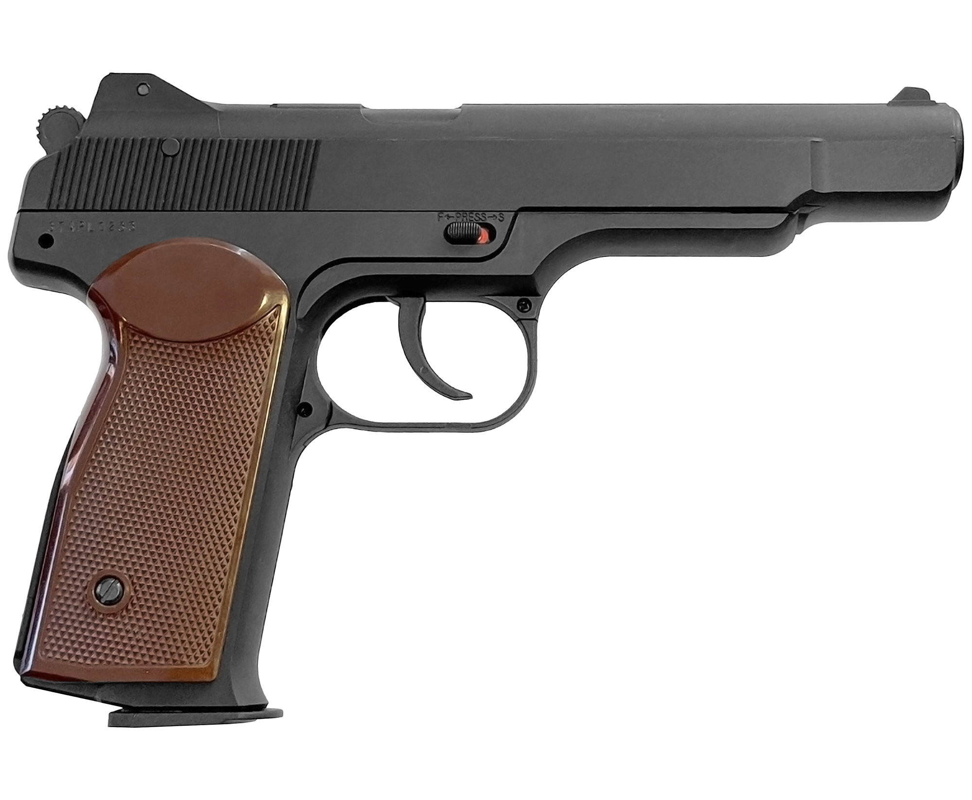 А_Пистолет пневм. Borner APS-S Black, кал. 4,5 мм (пластик)/BBs