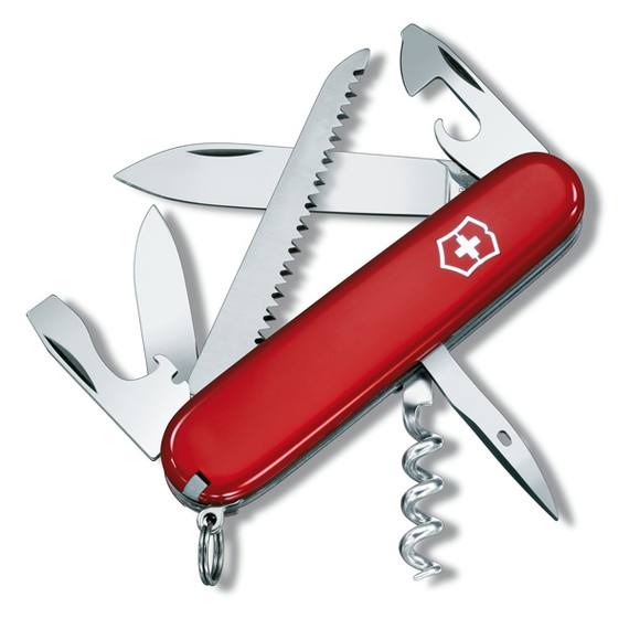 Нож перочинный VICTORINOX Camper, 91 мм, 13 функций, красный